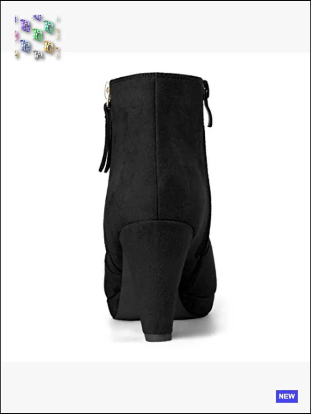 Chunky Heel Platform Ankle Boots Round Toe Side Zipper Padded Insole Party